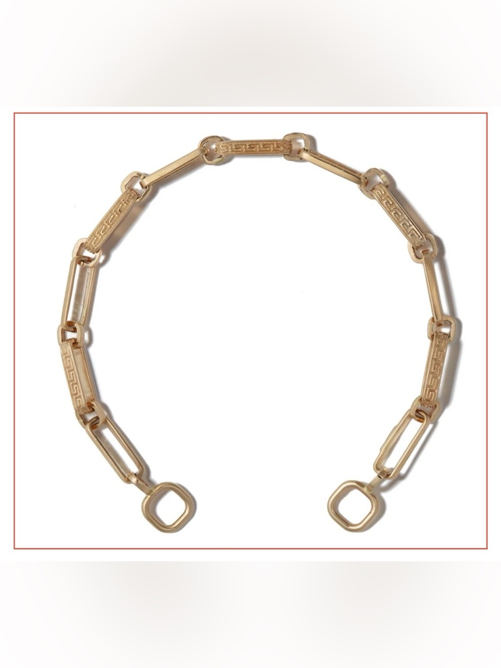 Gold Geometric Link Bracelet - Women's Jewelry